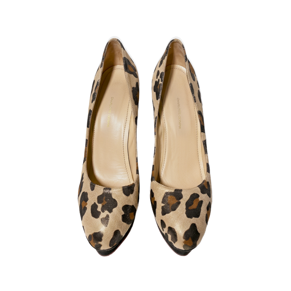 Super Flea Market+CHARLOTTE OLYMPIA+ Leopard platform heel+Lary Poppins1